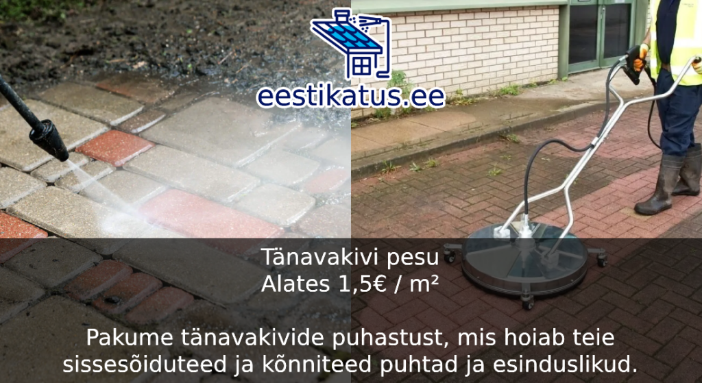 Tänavakivi pesu hind